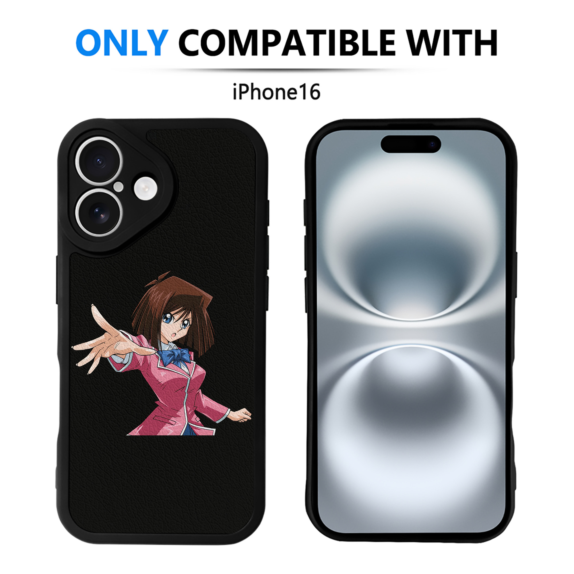 （画像用） 遊☆戯☆王 Yu-Gi-Oh! 【iPhone 16シリーズ対応】シリコンスマホケース（レザー調） 材質：シリコン